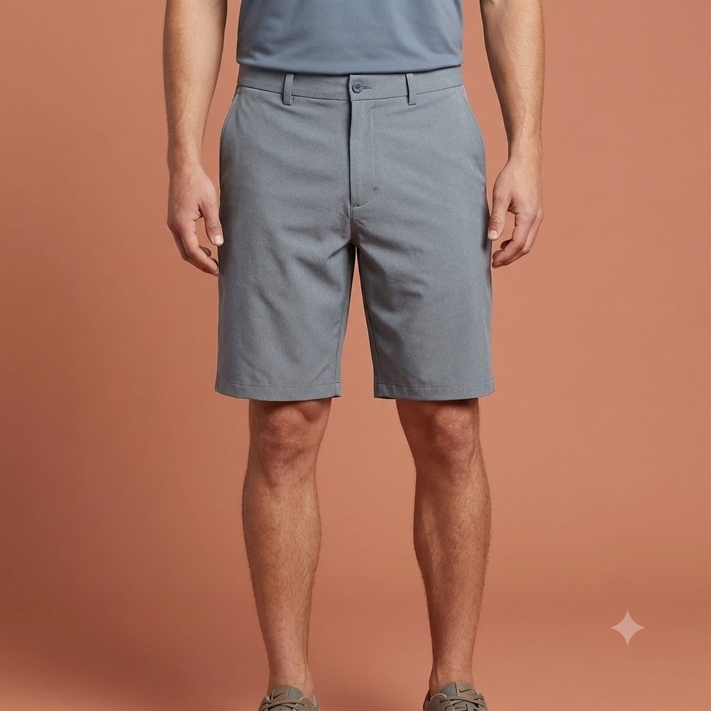 Nike Golf Shorts Mens 40 Gray Dri-FIT Performance Flat Front Stretch